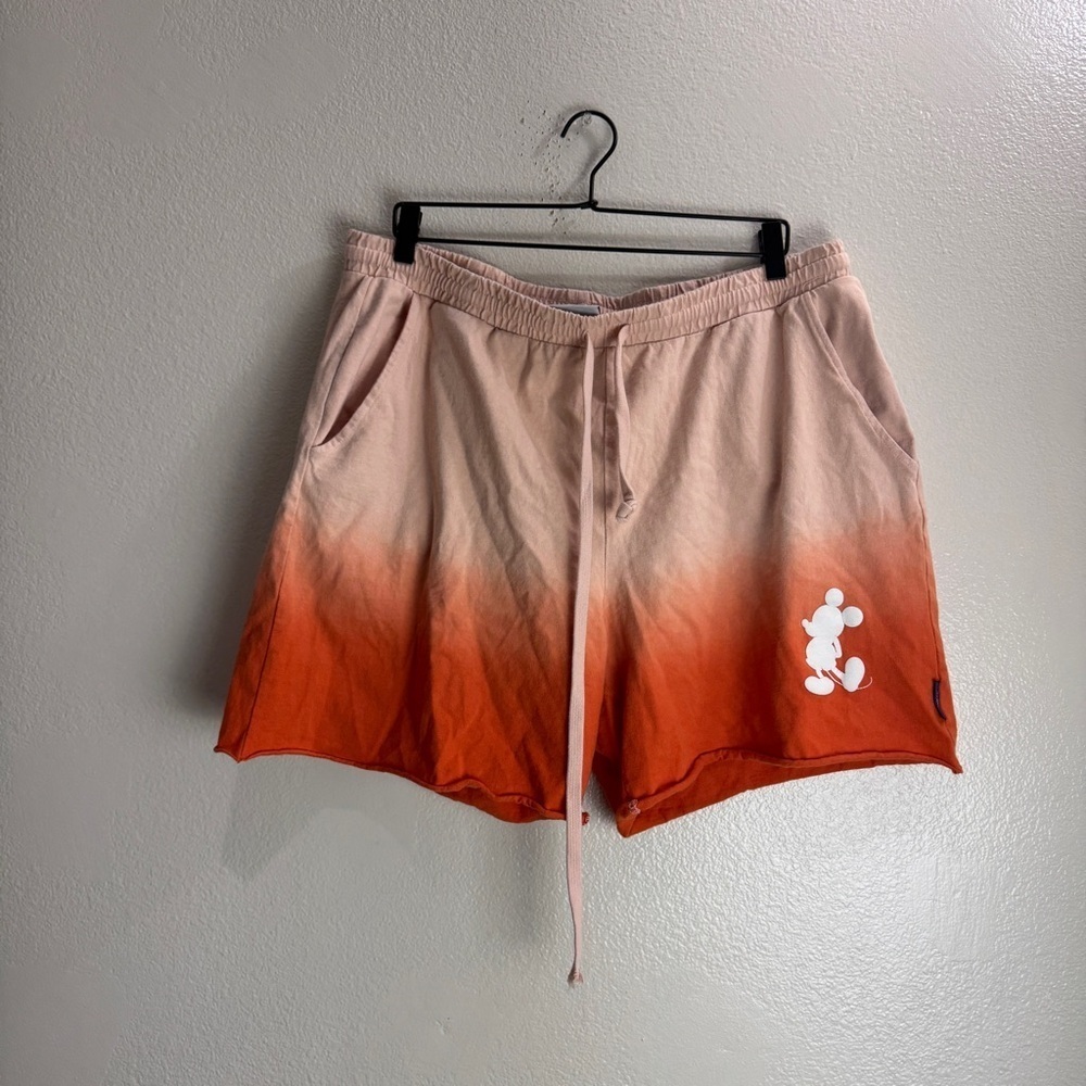 Disney Spirit Jersey Shorts Orange Ombre Drawstring Size XXL